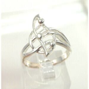 1999's New Unique Vintage‎ Handmade 925 Sterling Silver Artistic Ring Size 7.5